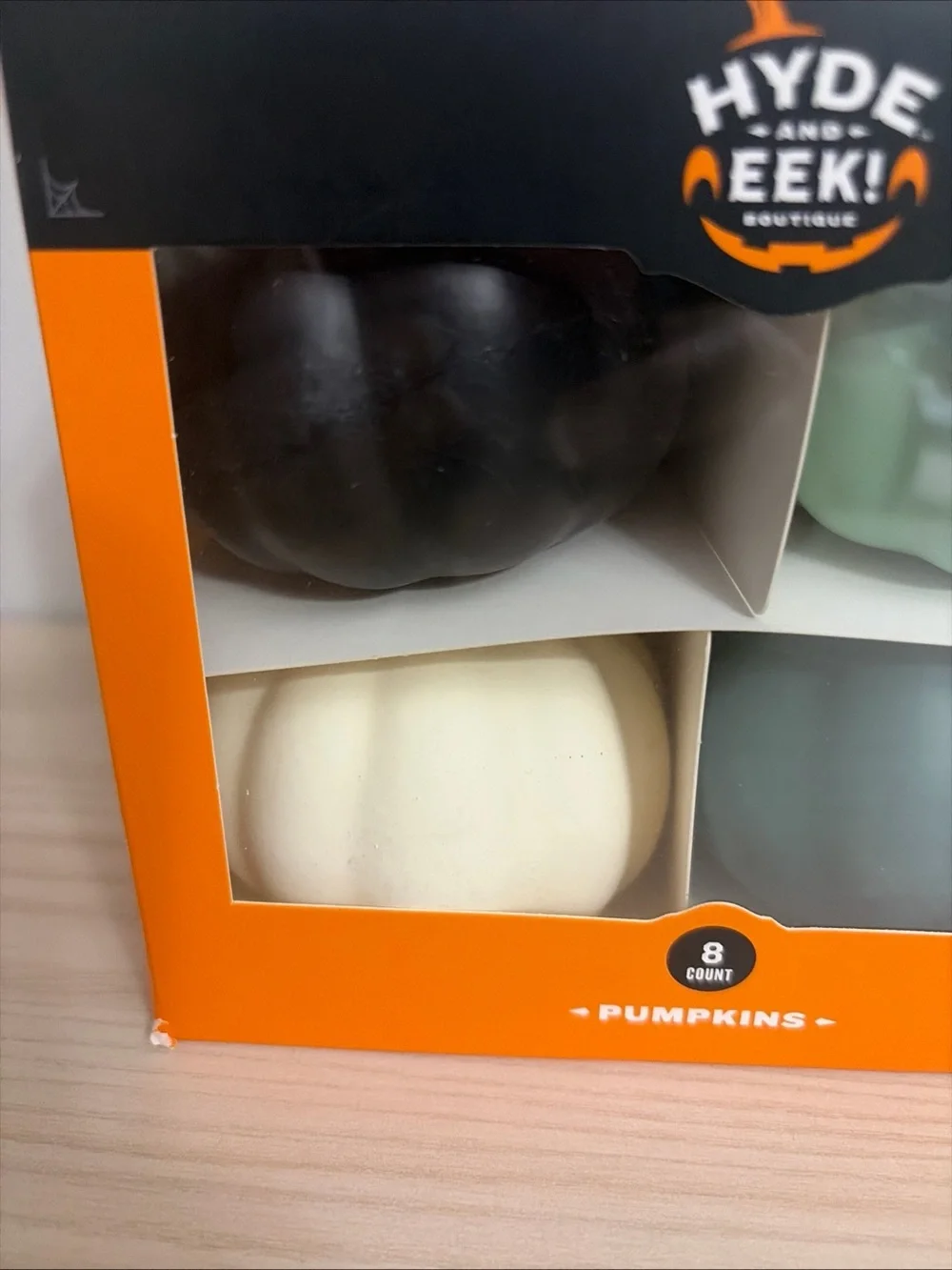Decorative Pumpkin Set - Black, Green, Cream, Teal